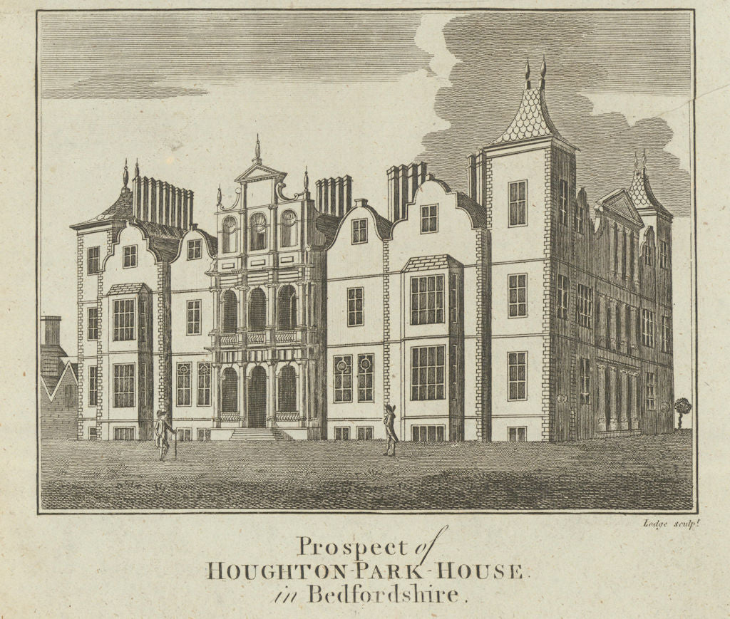 Prospect of Houghton Park House, in Bedfordshire. Now a ruin. WALPOOLE 1794